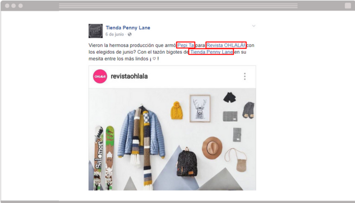 Ejemplo etiquetar personas o marcas